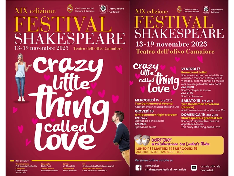 Torna lo Shakespeare Festival: dal 13 al 19 novembre i capolavori in lingua  originale al Teatro dell'Olivo